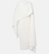 Roksanda Bridal Demetria Caped Crêpe Midi Dress In White