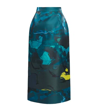 Roksanda Brushstroke Print Irma Midi Skirt