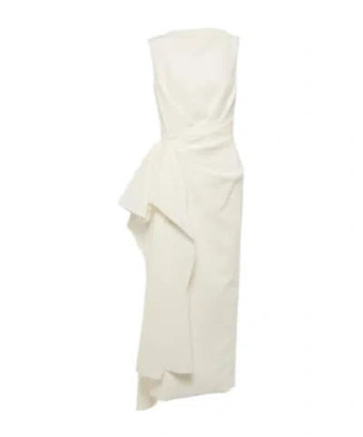 Roksanda Calatrava Crepe Midi Dress In White
