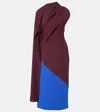 Roksanda Capella Crêpe Midi Dress In Burgundy