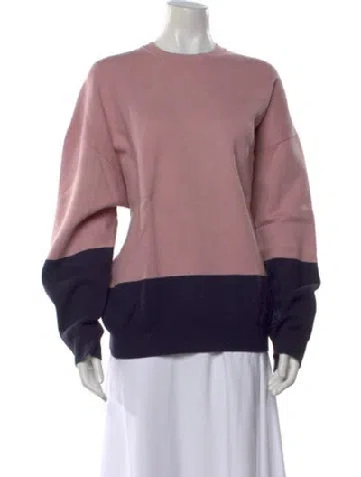 Pre-owned Roksanda Colorblock Pattern Crew Neck Sweater In Pink