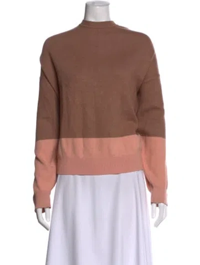Pre-owned Roksanda Colorblock Pattern Crew Neck Top In Neutral