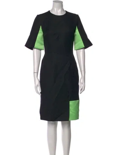 Pre-owned Roksanda Colorblock Pattern Knee-length Dress In Black