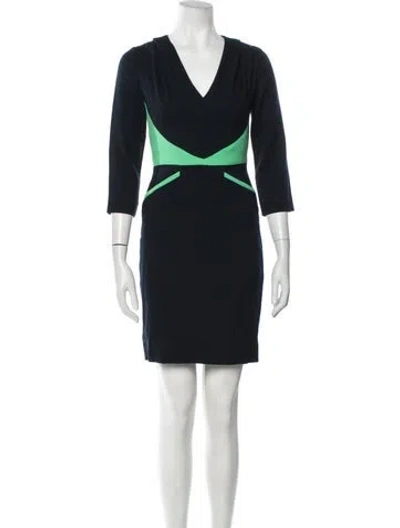 Pre-owned Roksanda Colorblock Pattern Knee-length Dress In Blue