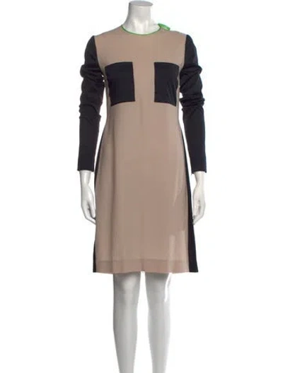 Pre-owned Roksanda Colorblock Pattern Knee-length Dress In Neutral