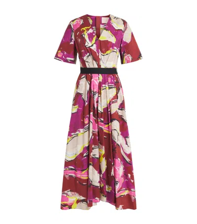 Roksanda Cotton Printed Sana Midi Dress In Purple