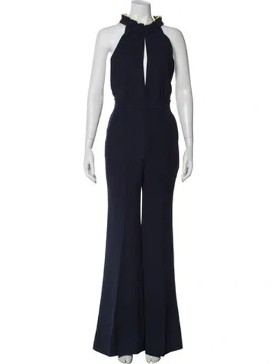 Pre-owned Roksanda Cowl Neck Jumpsuit In Blue