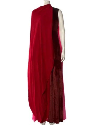 Pre-owned Roksanda Cowl Neck Midi Length Dress In Red