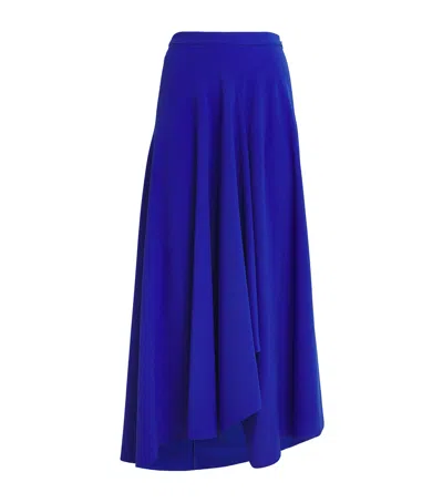 Roksanda Crepe Asha Midi Skirt In Blue