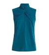 Roksanda Crepe Ava Top In Blue