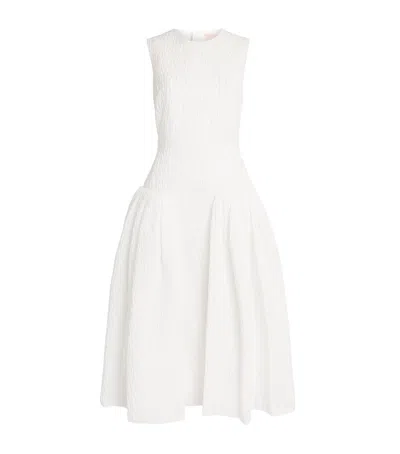 Roksanda Crepe Aya Midi Dress In White