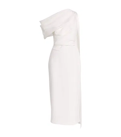 Roksanda Crepe Draped Maite Maxi Dress In Ivory
