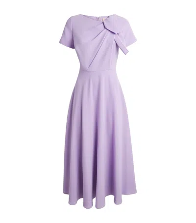 Roksanda Crepe Luna Midi Dress In Purple
