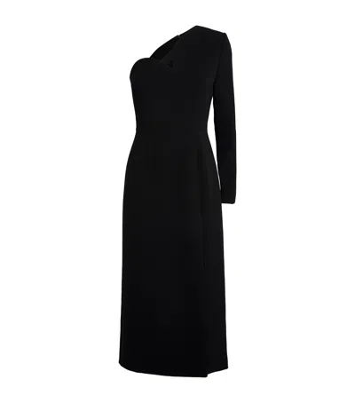 Roksanda Crepe One-shoulder Zahrah Midi Dress In Black