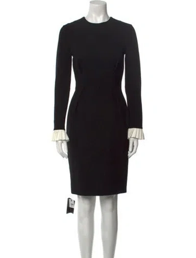 Pre-owned Roksanda Crew Neck Knee-length Dress In Black
