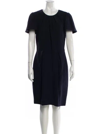 Pre-owned Roksanda Crew Neck Knee-length Dress In Blue