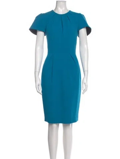 Pre-owned Roksanda Crew Neck Knee-length Dress In Blue