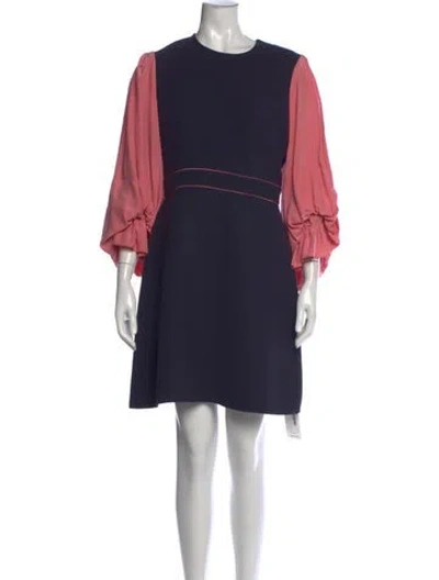 Pre-owned Roksanda Crew Neck Knee-length Dress In Blue