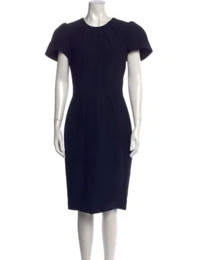 Pre-owned Roksanda Crew Neck Knee-length Dress In Blue