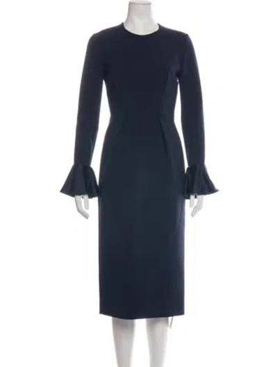 Pre-owned Roksanda Crew Neck Knee-length Dress In Blue