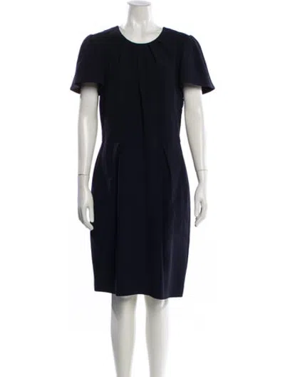 Pre-owned Roksanda Crew Neck Knee-length Dress In Blue
