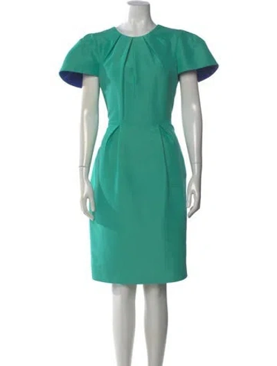 Pre-owned Roksanda Crew Neck Knee-length Dress In Green