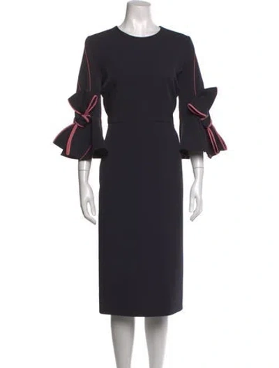 Pre-owned Roksanda Crew Neck Knee-length Dress In Multicolor