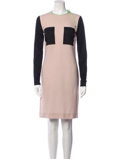 Pre-owned Roksanda Crew Neck Knee-length Dress In Neutral