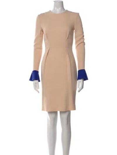 Pre-owned Roksanda Crew Neck Knee-length Dress In Neutral