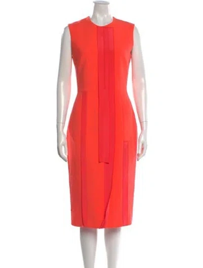 Pre-owned Roksanda Crew Neck Knee-length Dress In Orange