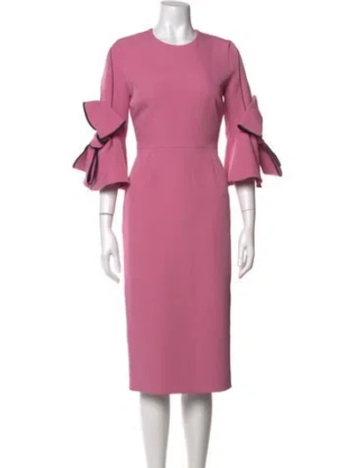 Pre-owned Roksanda Crew Neck Knee-length Dress In Pink