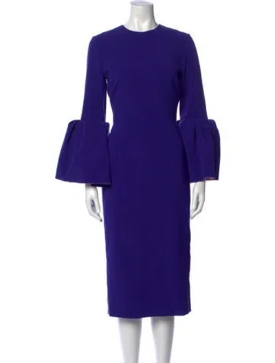 Pre-owned Roksanda Crew Neck Knee-length Dress In Purple