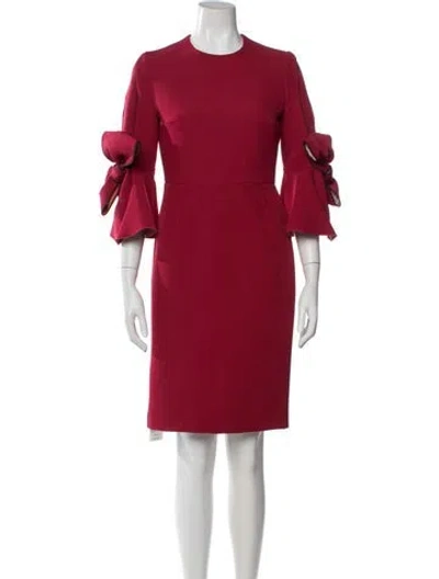 Pre-owned Roksanda Crew Neck Knee-length Dress In Red