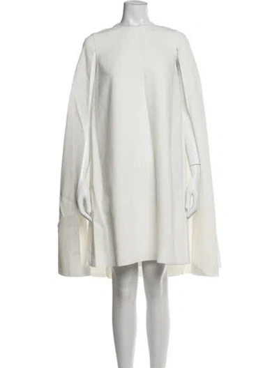Pre-owned Roksanda Crew Neck Knee-length Dress In White