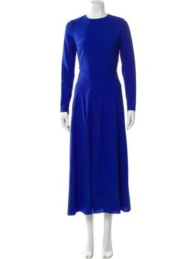 Pre-owned Roksanda Crew Neck Long Dress In Blue