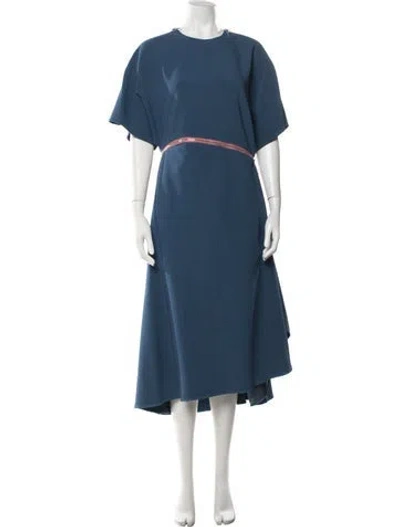 Pre-owned Roksanda Crew Neck Long Dress In Blue