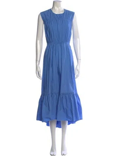 Pre-owned Roksanda Crew Neck Long Dress In Blue
