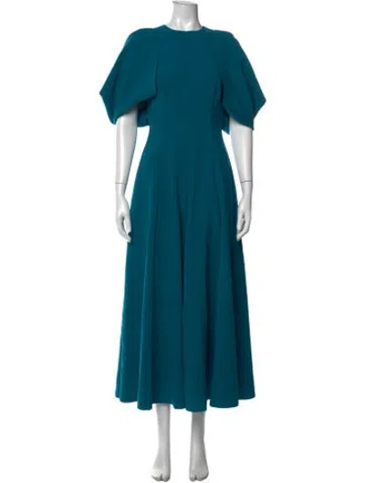 Pre-owned Roksanda Crew Neck Long Dress In Blue