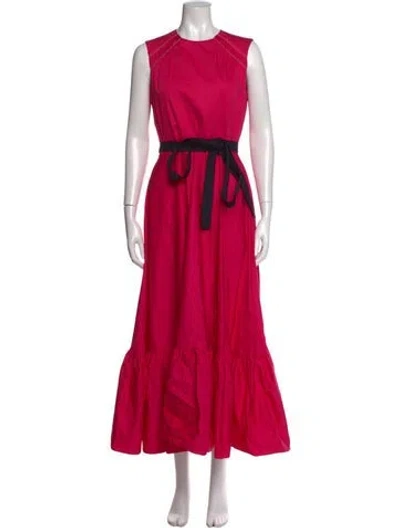 Pre-owned Roksanda Crew Neck Long Dress In Multi