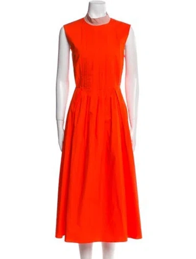 Pre-owned Roksanda Crew Neck Long Dress In Orange