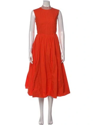 Pre-owned Roksanda Crew Neck Long Dress In Orange