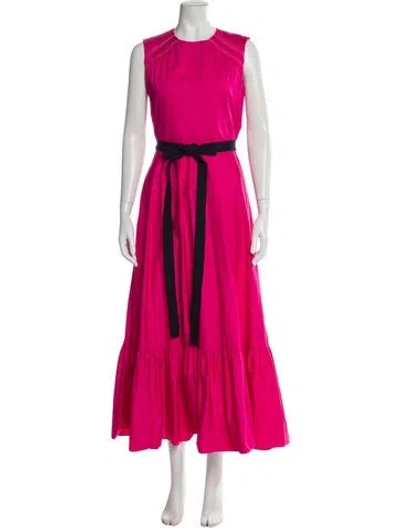 Pre-owned Roksanda Crew Neck Long Dress In Pink