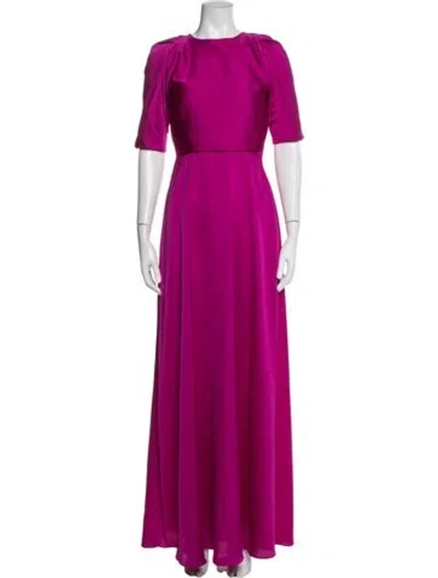 Pre-owned Roksanda Crew Neck Long Dress In Pink