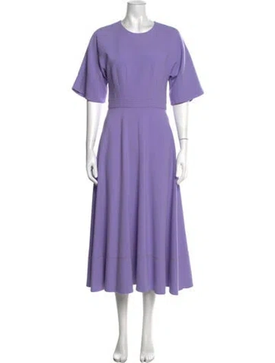 Pre-owned Roksanda Crew Neck Long Dress In Purple