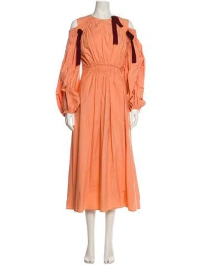 Pre-owned Roksanda Crew Neck Long Dress In Red
