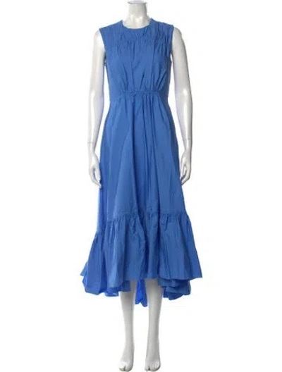 Pre-owned Roksanda Crew Neck Long Dress W/ Tags In Blue