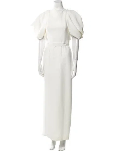 Pre-owned Roksanda Crew Neck Long Dress In White