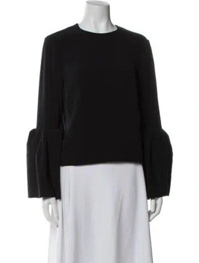 Pre-owned Roksanda Crew Neck Long Sleeve Blouse In Gray