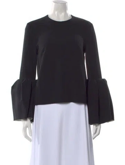 Pre-owned Roksanda Crew Neck Long Sleeve Top In Black
