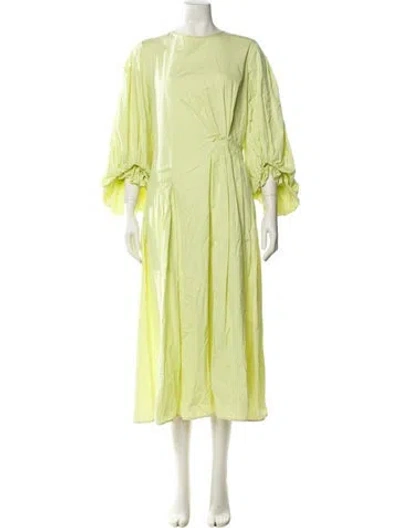 Pre-owned Roksanda Crew Neck Midi Length Dress In Green
